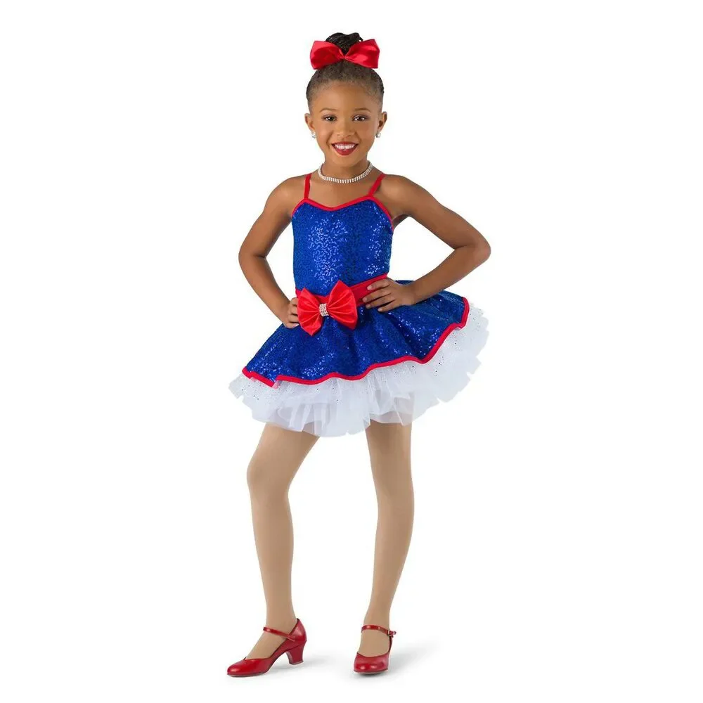 Pre-Owned Dance Costume Gallery 19321 Intermediate Child Blue Jazz